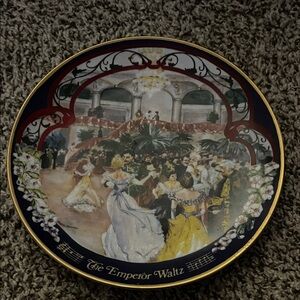 The Emperor Waltz Decorative Collector Plate - Navy & Gold